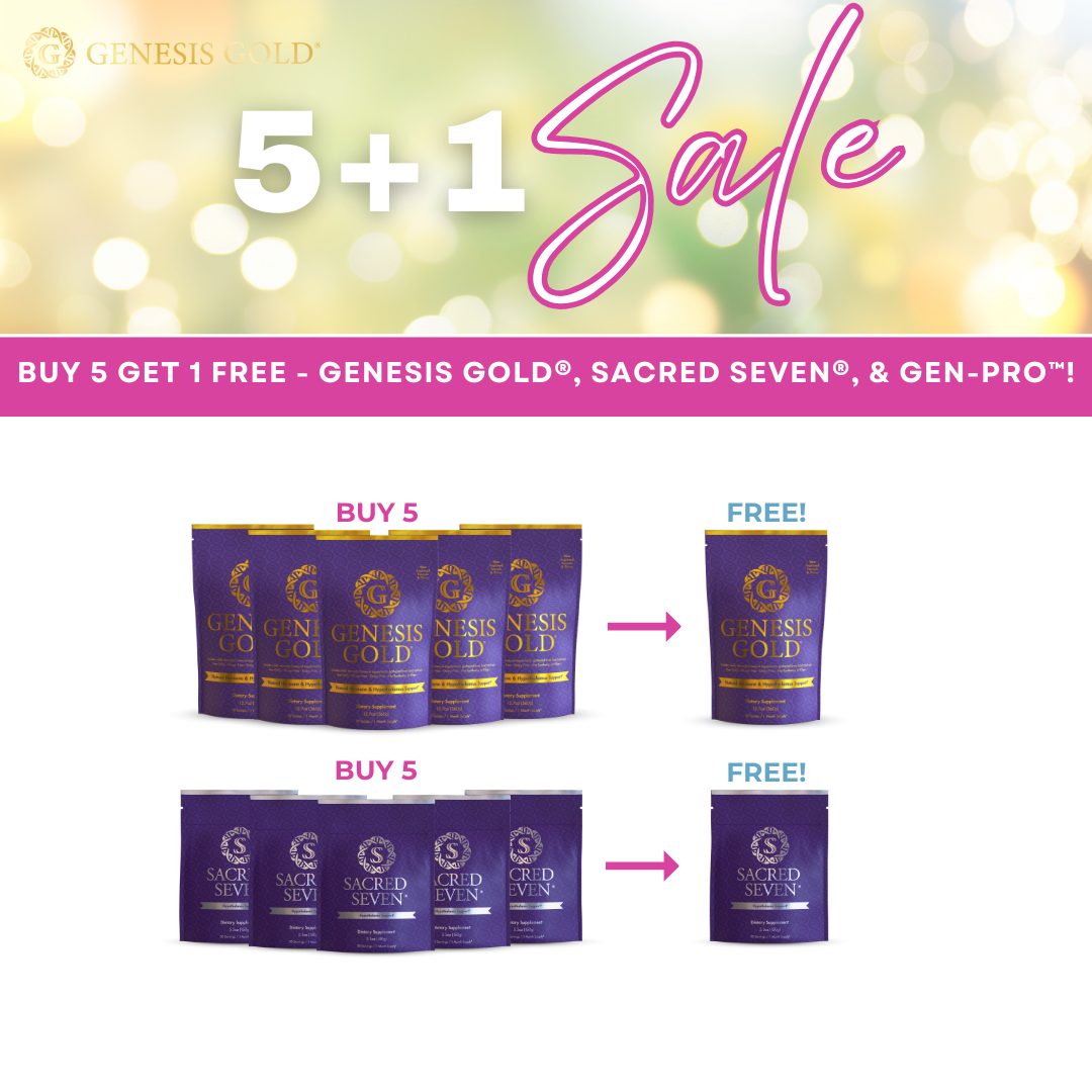 Buy 5 Get 1 Free Genesis Gold® and Sacred Seven®