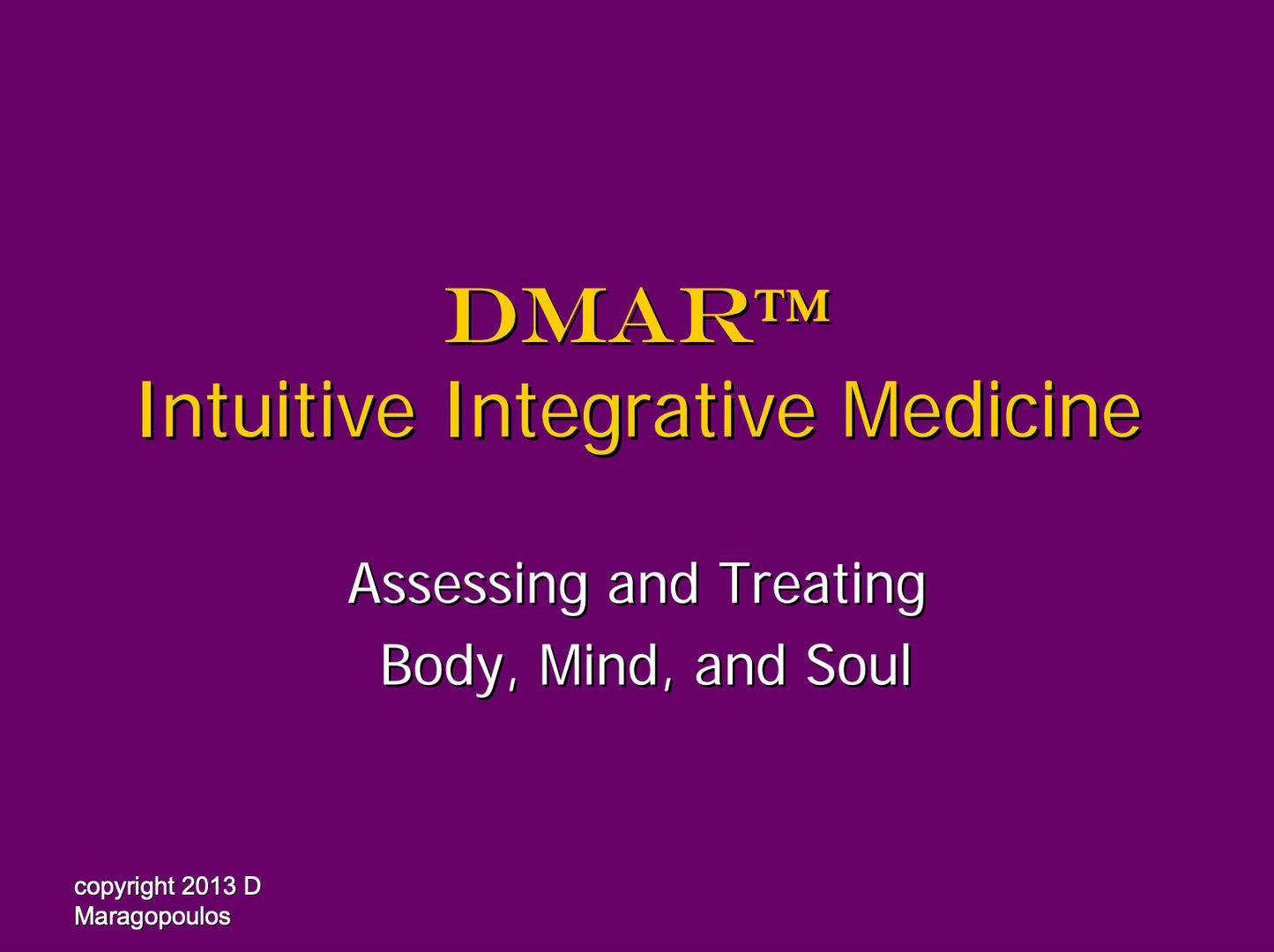 DMAR® Intuitive Integrative Health Series